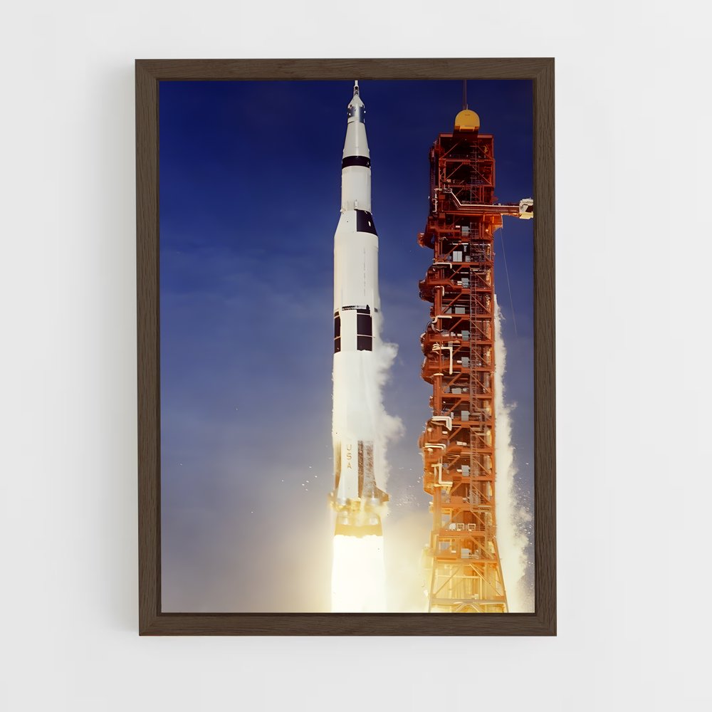 Poster Lancement Vers les Étoiles – affiche Espace rétro (vue 5)